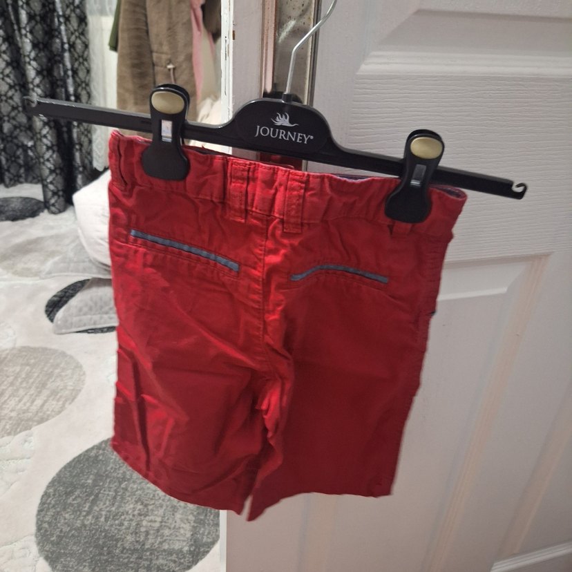 Düğmeli Kırmızı Erkek Şort - Görsel 3