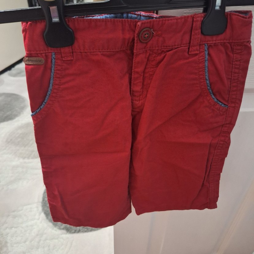 Düğmeli Kırmızı Erkek Şort - Görsel 2