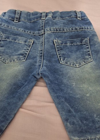 Düğmeli Erkek Çocuk Mavi Denim Şort - Görsel 4