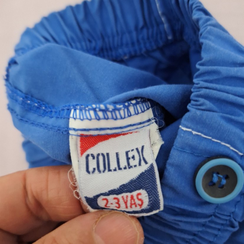 Erkek Çocuk Mavi Rahat Kesim Denim Şort - Görsel 3