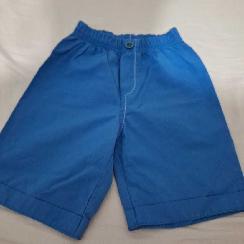 Erkek Çocuk Mavi Rahat Kesim Denim Şort - Görsel 2