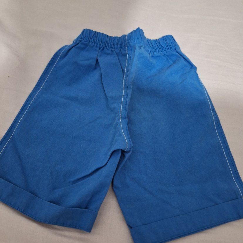 Erkek Çocuk Mavi Rahat Kesim Denim Şort - Görsel 4