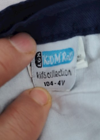 Koyu Mavi Denim Çocuk Pantolon ve Yeşil Askı - Görsel 4