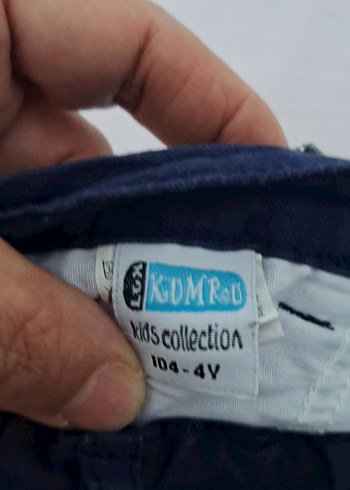 Koyu Mavi Denim Çocuk Pantolon ve Yeşil Askı - Görsel 5