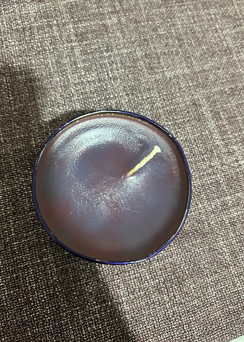 Tasarımcı Mor Gül Süslemeli Dekoratif mum
