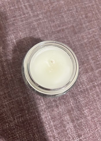 Beden Renk Şeffaf Cam kavanozda Vanilya kokulu Beyaz simli mum