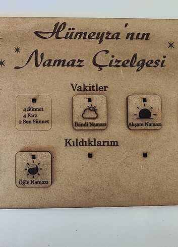 Namaz Çizelgesi 