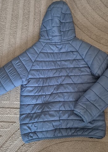 Mavi Kapüşonlu Erkek Çocuk Mont - Görsel 9