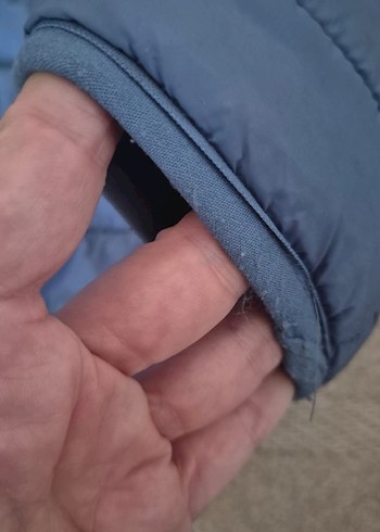 Mavi Kapüşonlu Erkek Çocuk Mont - Görsel 5