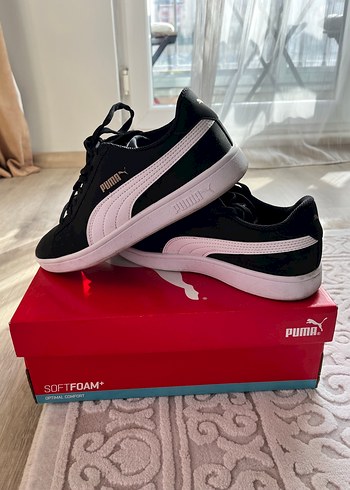 38 Beden siyah Renk Puma Siyah Beyaz Kadın Sneakers