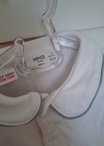 Bebek Erkek Beyaz Düğmeli Tulum - Görsel 4