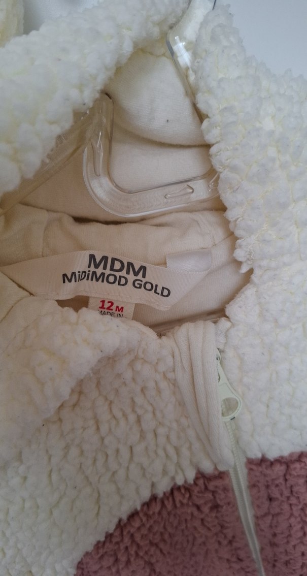 Kız Bebek Beyaz Peluş Tulum - Görsel 2