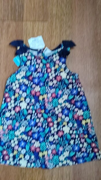 9-12 Ay Beden Renkli çiçekli elbise