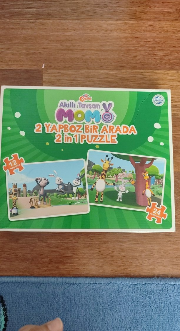 Akıllı Tavşan Momo 2'si 1 Arada Çocuk Yapbozu - Görsel 2