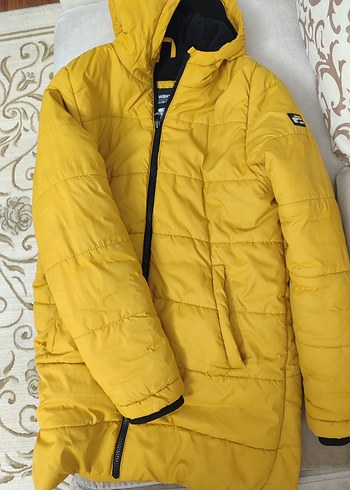 LC Waikiki Sarı Fermuarlı erkek çocuk Mont