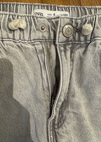 Zara 8 yaş açık gri jean - Görsel 5