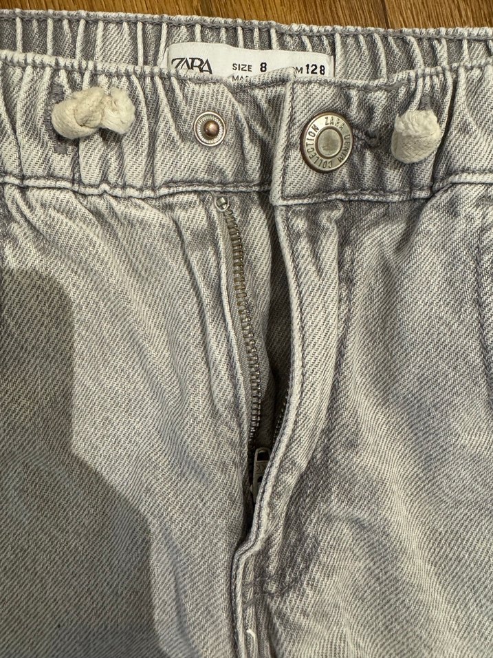 Zara 8 yaş açık gri jean - Görsel 5