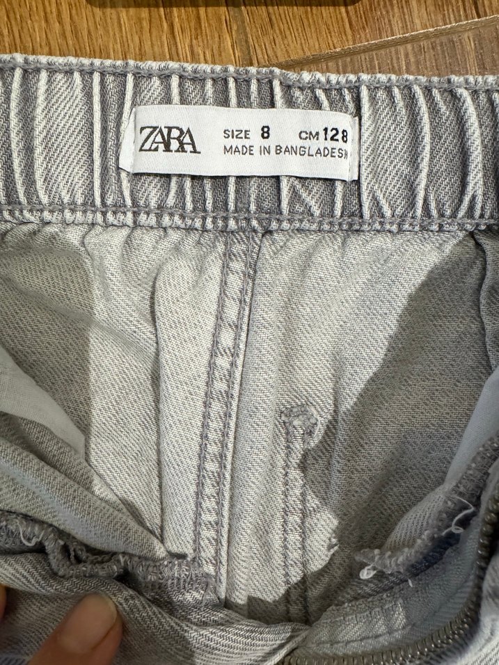 Zara 8 yaş açık gri jean - Görsel 4