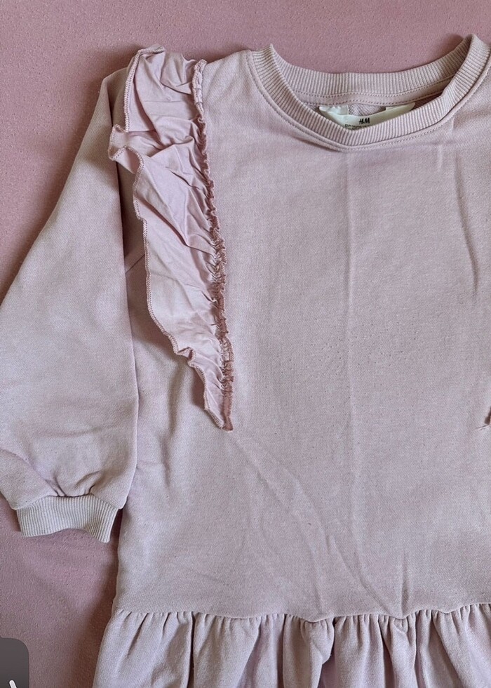 H&M 4-6 yaş sweatshirt elbise - Görsel 4