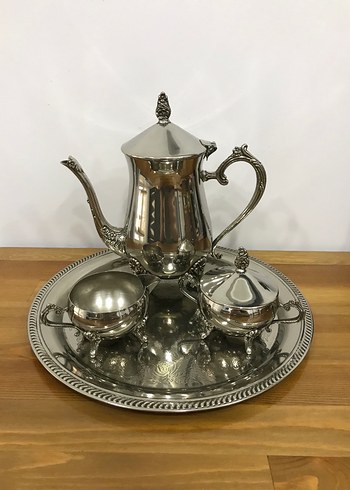 Alman Gümüş Kaplama Çay Seti