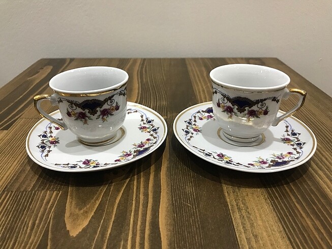 Antika Kahve Fincan Takımı 2 li