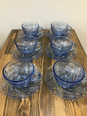 6 lı Cam Çay Fincanı Takımı