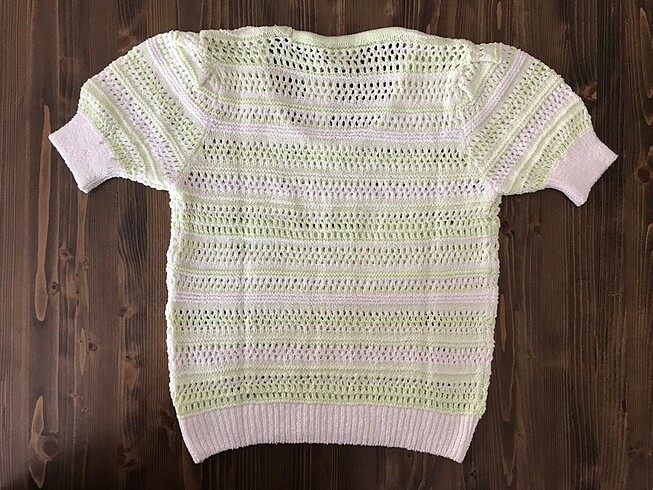 Oasis Kadın Kısa Kollu Kadın Triko Bluz - Görsel 5