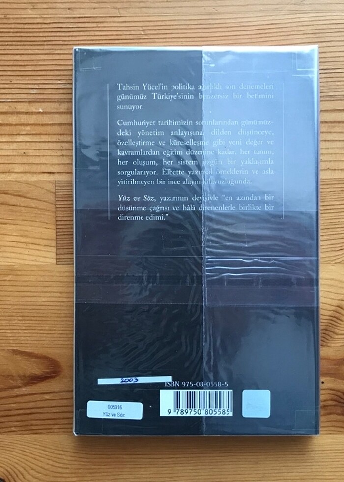 Yüz ve Söz - Tahsin Yücel - Görsel 2