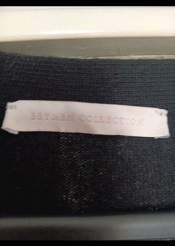 Uzun Siyah Kadın Keten Hırka - Görsel 5