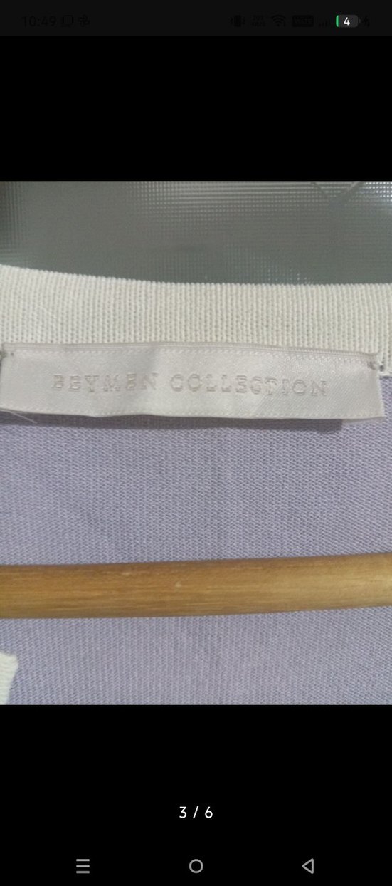 Uzun Kollu V Yaka Rahat Elbise - Görsel 5