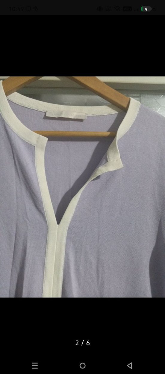 Uzun Kollu V Yaka Rahat Elbise - Görsel 3