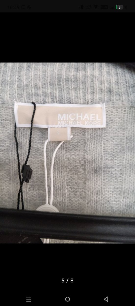 Gri Örgü Kadın Hırka Midi Boy - Görsel 4