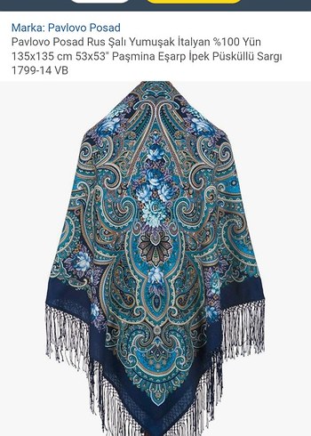 Püsküllü Koyu Mavi Bohem Kadın Fuları - Görsel 7