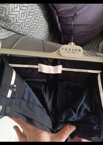 Kadın Kemerli Midi Denim Pantolon - Görsel 5