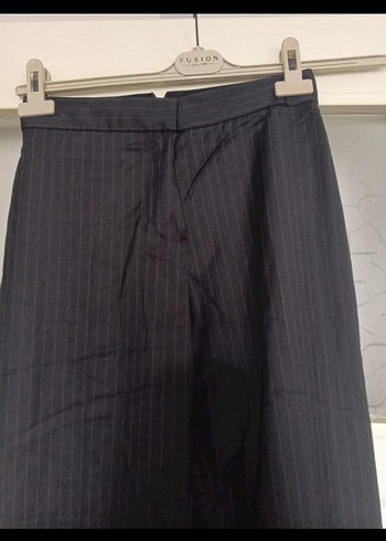 Kadın Kemerli Midi Denim Pantolon - Görsel 3