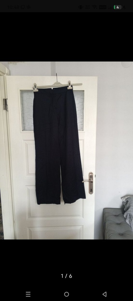 Kadın Kemerli Midi Denim Pantolon - Görsel 2