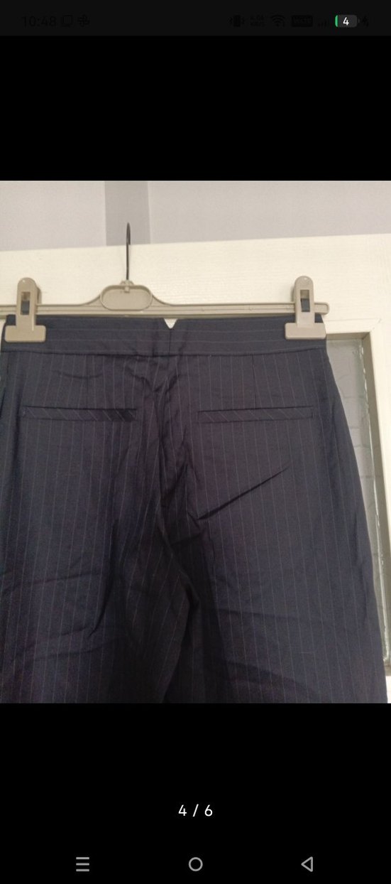 Kadın Kemerli Midi Denim Pantolon - Görsel 4