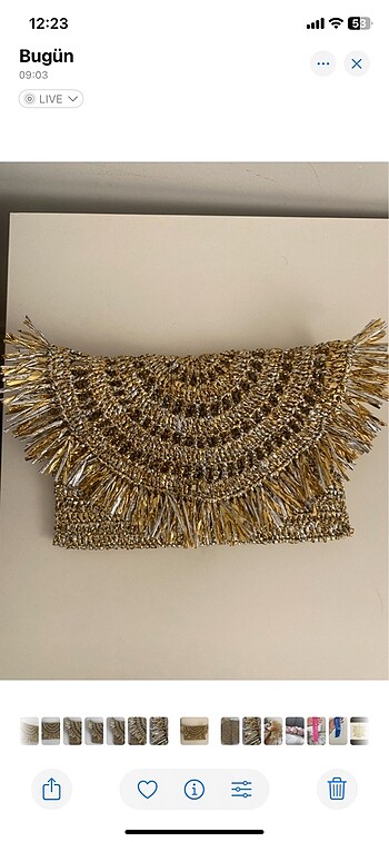 El örgüsü clutch çanta