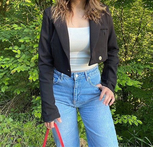 Crop Blazer Ceket