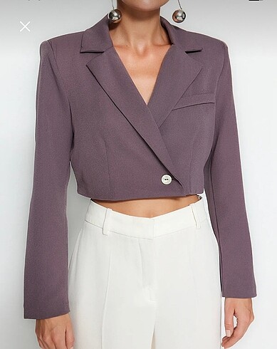 Crop Blazer Ceket