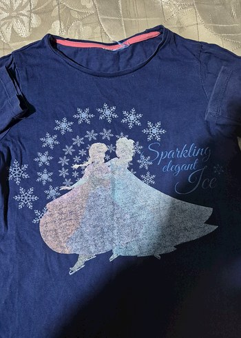 Elsa Kız Çocuk Lacivert Uzun Kollu Tişört - Görsel 4