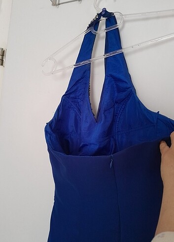 38 Beden mavi Renk Nisan #abiye elbise 
