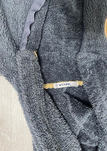 Gri Erkek Bebek Kürklü Nakışlı Tulum - Görsel 2