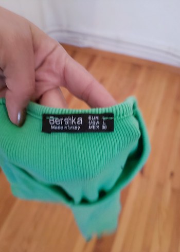 yeşil Düz Basic kadın Tişörtü - Görsel 4