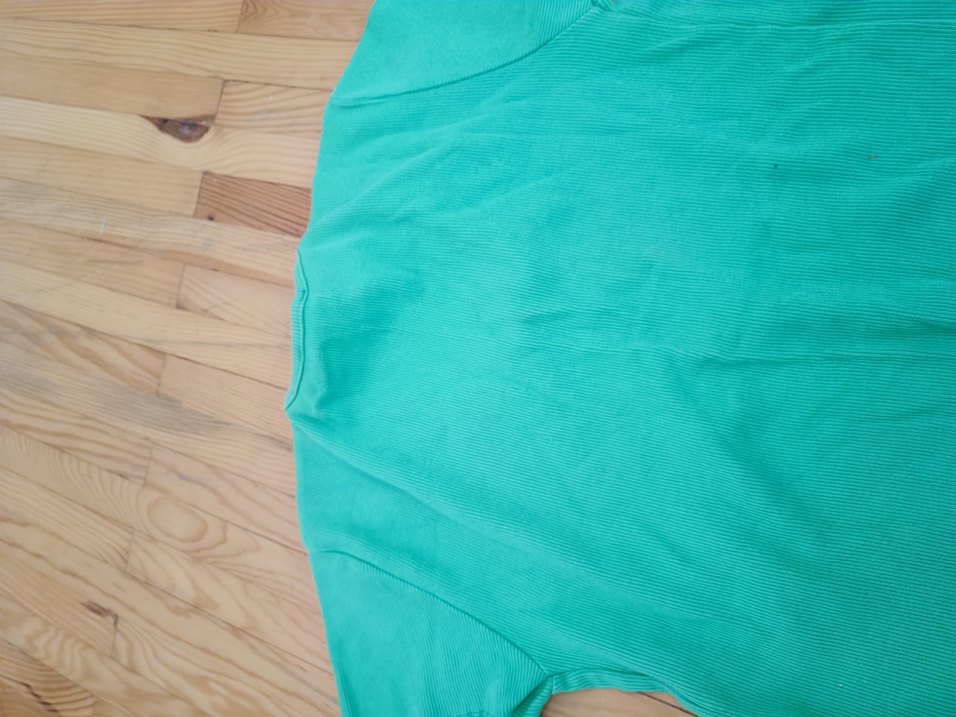 yeşil Düz Basic kadın Tişörtü - Görsel 3