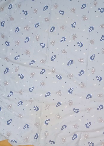 Pastel Mavi Baskılı Çocuk Battaniyesi - Görsel 2