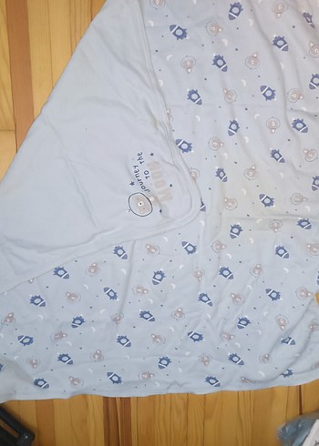 Pastel Mavi Baskılı Çocuk Battaniyesi - Görsel 3