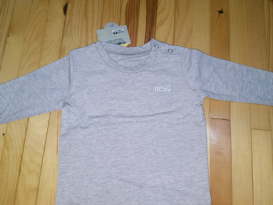 Gri Uzun Kollu Erkek Çocuk Tişört - Görsel 2