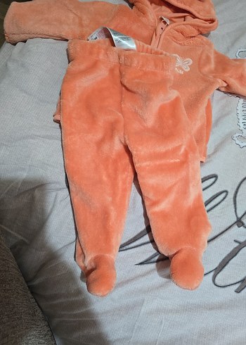 Turuncu Peluş Bebek Kız Takımı