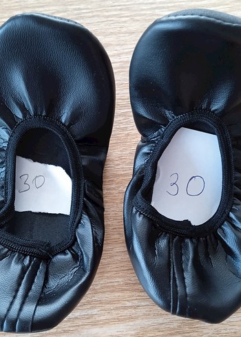 Kız Çocuk Siyah Deri Babet - Görsel 2